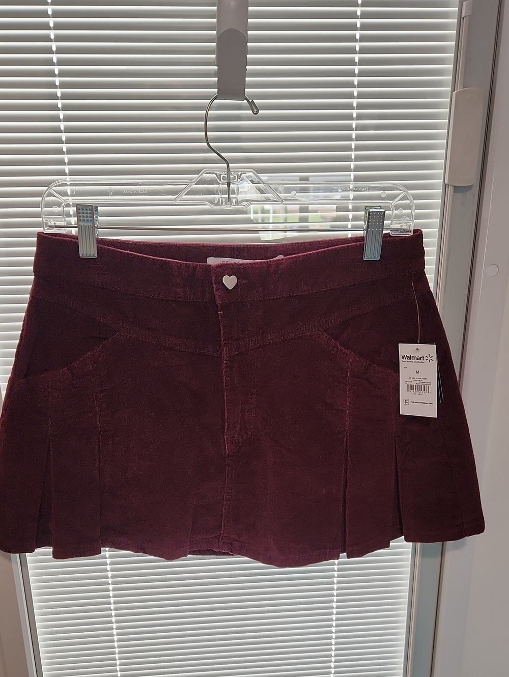 Celebrity Pink Burgundy Corduroy Mini Skirt